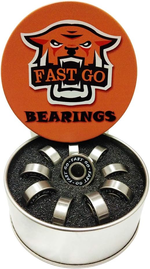 DEEPDREAM FaGoBearing Premium Skateboard Bearings, Pro Longboard Bearings, 608, Inline Skates, Roller Skates, Spinners (Pack of 10)
