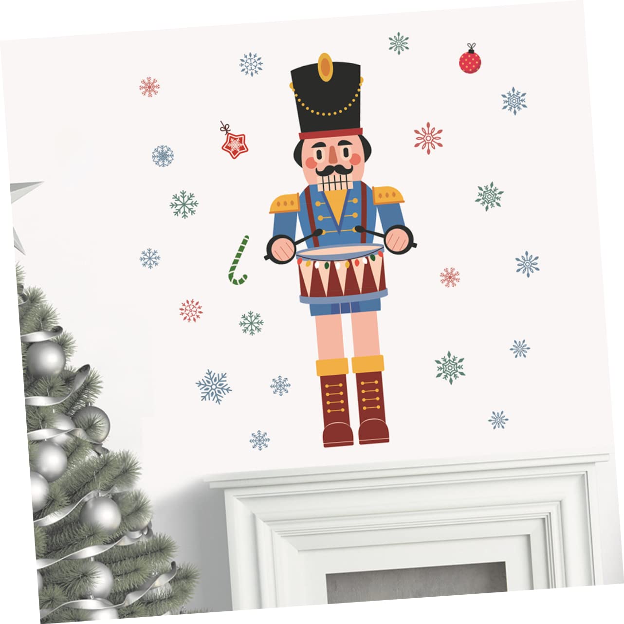 IMIKEYA 4 Stück Weihnachtsfensteraufkleber Weihnachtsdekorationen Schneeflocke-Tapete weihnachts fensterdeko weihnachten fensterdeko weihnachtsglas aufkleber Festfenster haftet PVC
