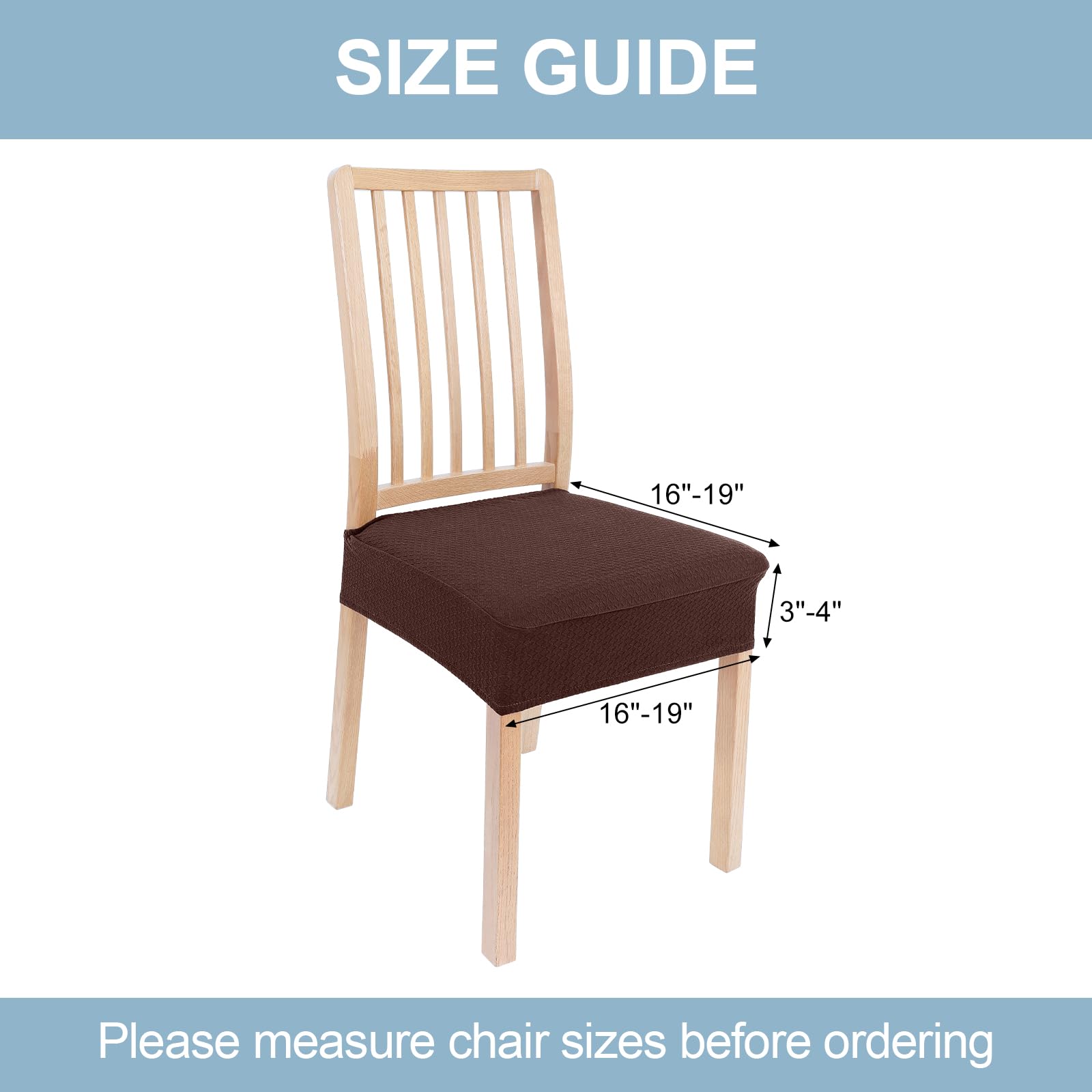 Smiry Stretch Dining Chair Covers - Set of 6 -5