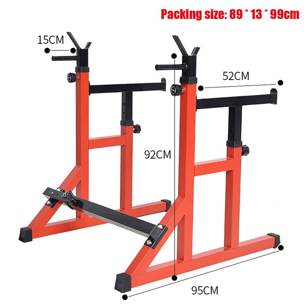 ERoomQ Multi-Function Weight Lifting Home Gym Fitness Indoor Adjustable Height Squat Rack, Sturdy Gym Fitness Rack/Stands Bench Press Rack/Barbell Rack, for Strength Training Equipment