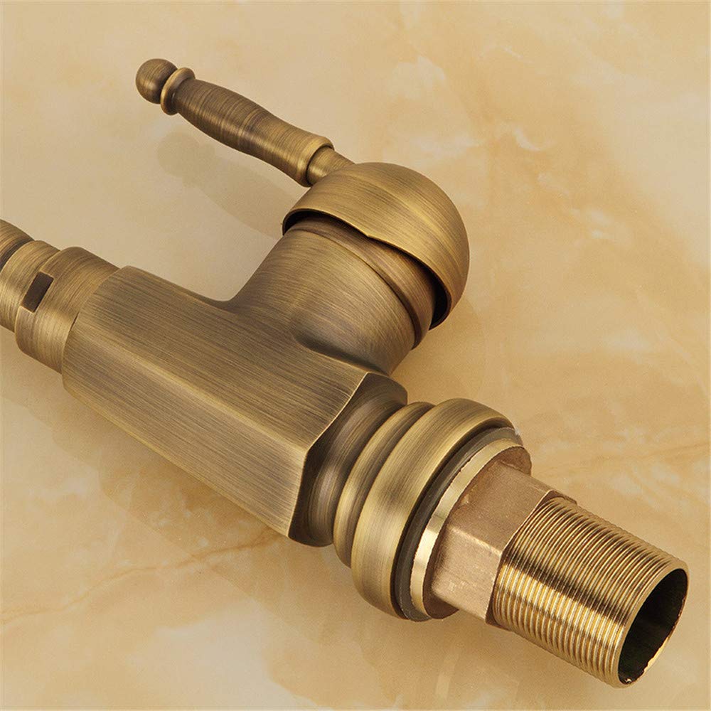 YAWEDA Keuken Tap Chrome Oranje Sink Mengkraan 360 ° Rotatie Keuken Mengkranen met Beluchter Badrandcombinaties Enkele Hendel Retro Aanrecht Kraan Torneira Cozinha