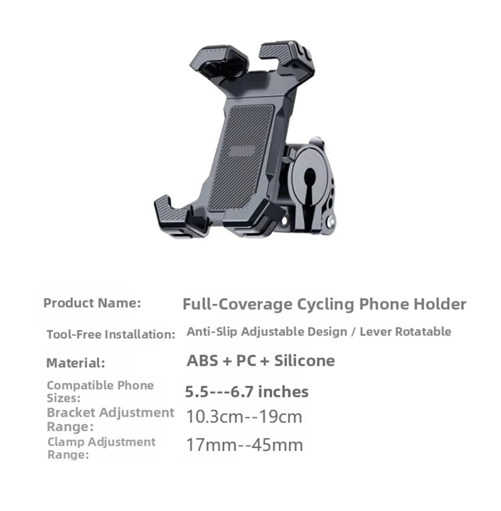 Générique Support De Téléphone De Vélo pour Kross Inzai 2015-, Support Rotatif À 360 ° Téléphone Anti-Vibration,C Black-B