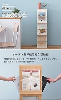 Amazon｜萩原 本棚 ラック 雑誌 収納 ディスプレイラック