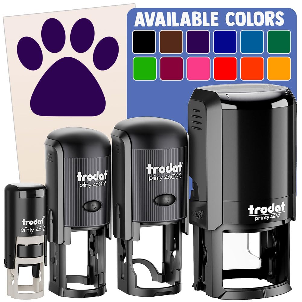 Sello de goma autoentintable sólido con estampado de huellas para estampación de tinta, planificadores de manualidades, mini de 1/2 pulgada, tinta verde