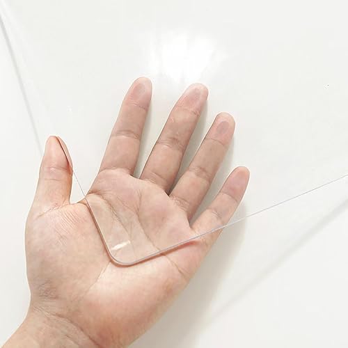 Miniatura 8 de Clear Plastic Placemats Set of 4 - Vinyl Table Protector for Dining, Kitchen, Office, Painting Table, Shelves - Heat Resistant, Crystal Clear,