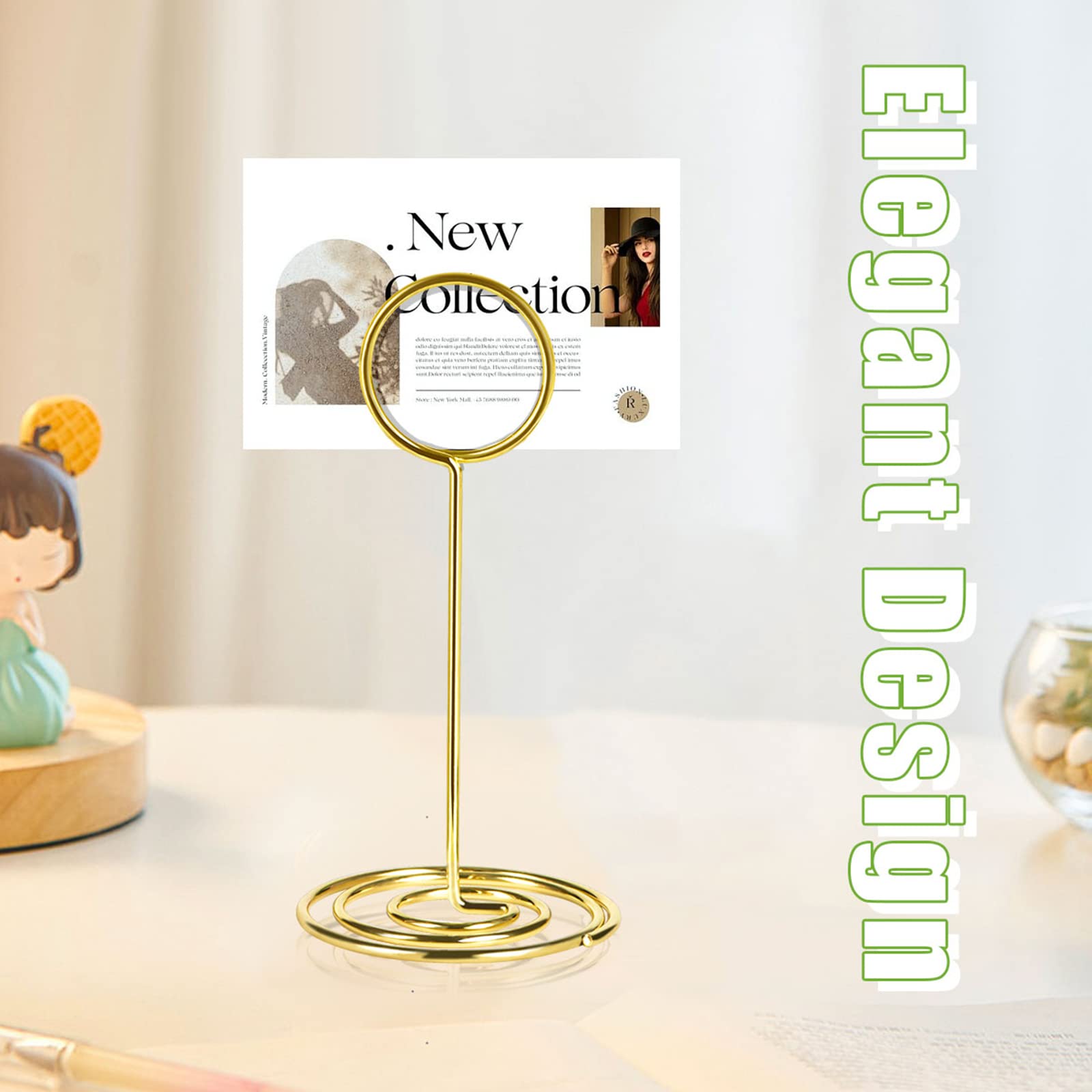 Amazon | テーブル番号ホルダー シンプルなシルバー テーブルサイン