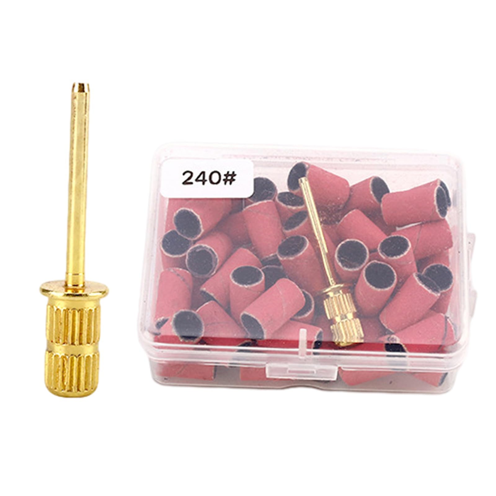 80/120/180/240 Grit Machine Drill Bits Sanding Bands Set for Drill File Acrylic Nails Gel Removing