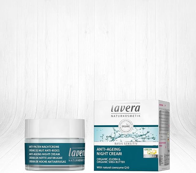 lavera Anti-Ageing Night Cream Q10  Softens & firms The Skin  Vegan  Organic Skin Care  Natural & Innovative Cosmetics  50ml