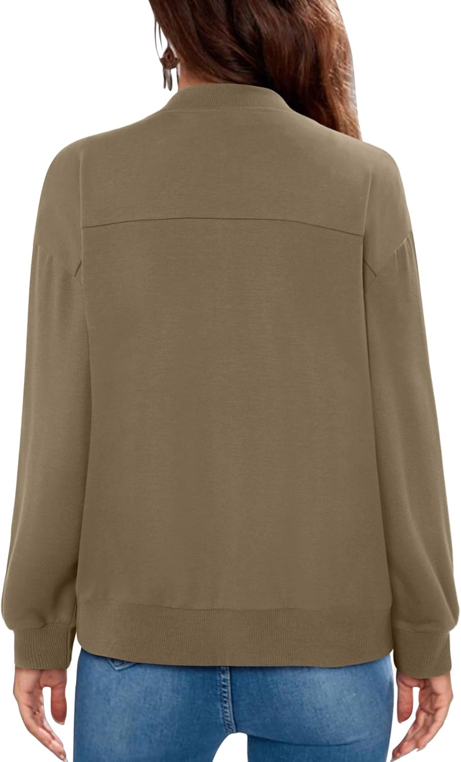 KISSMODA Womens Zip Up Jackets Sweatshirts Long Sleeve Casual Coat Outwear With Pockets - Image 4