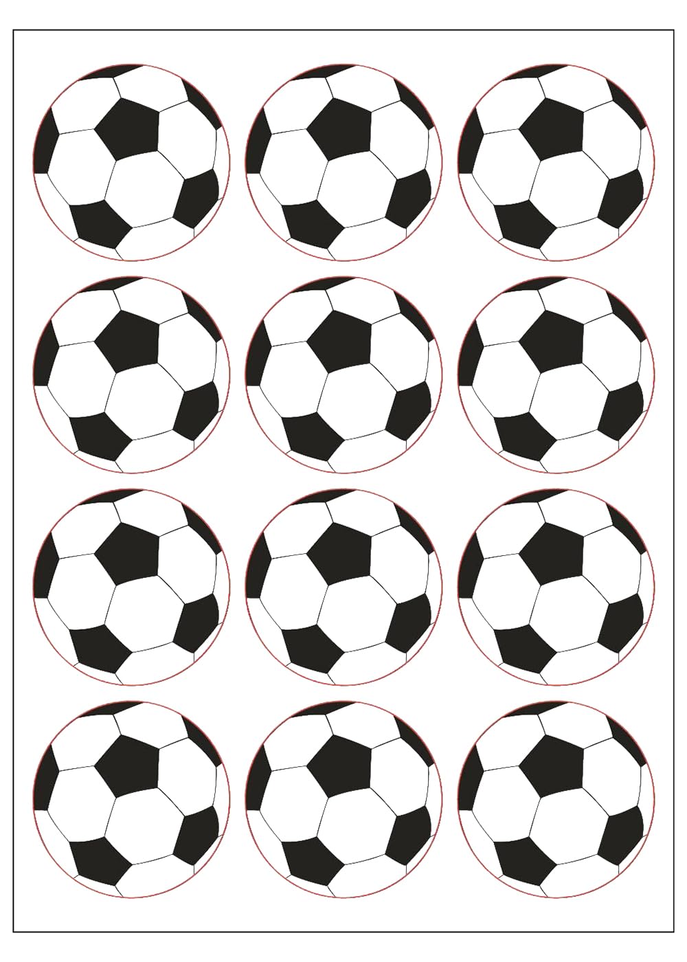 LABELS4U Football Stickers 25mm Diameter, 5 Sheets with 12 Stickers (60 Stickers)