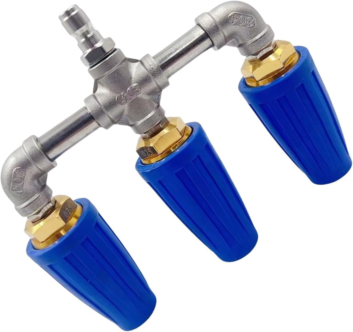 Triple Nozzle with 360°Rotation for Pressure Washers Robusts Reliability Helper for Work Turbos