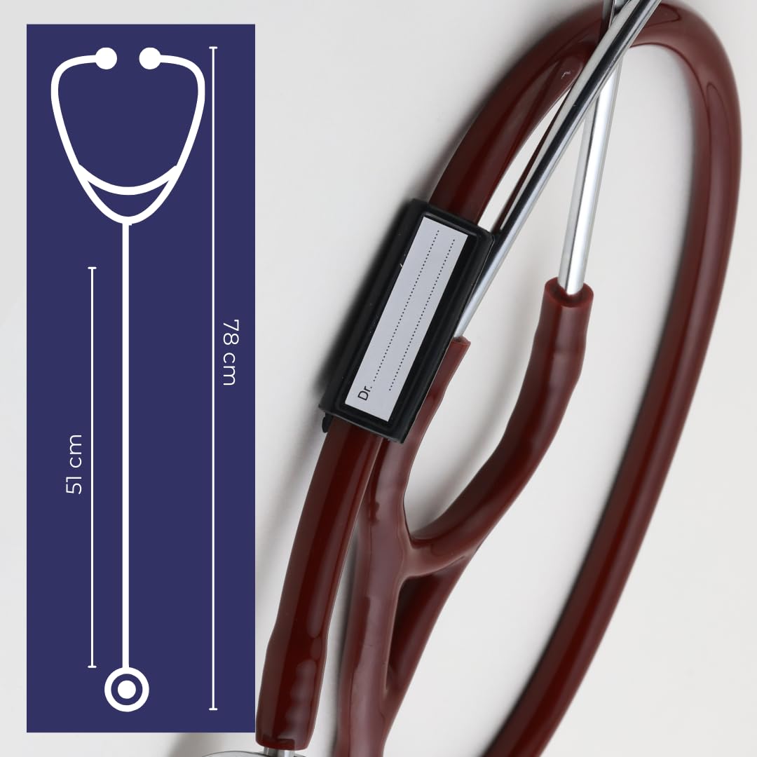 QANTA® Stethoscope Zen Cardio III SS | Dual Diaphragm for Pulmonary and Cardiac Examination | Stainless Steel Chest Piece | Dual Head | For Doctors and Medical Professionals | For Adult and Pediatric Use (Brown) 1