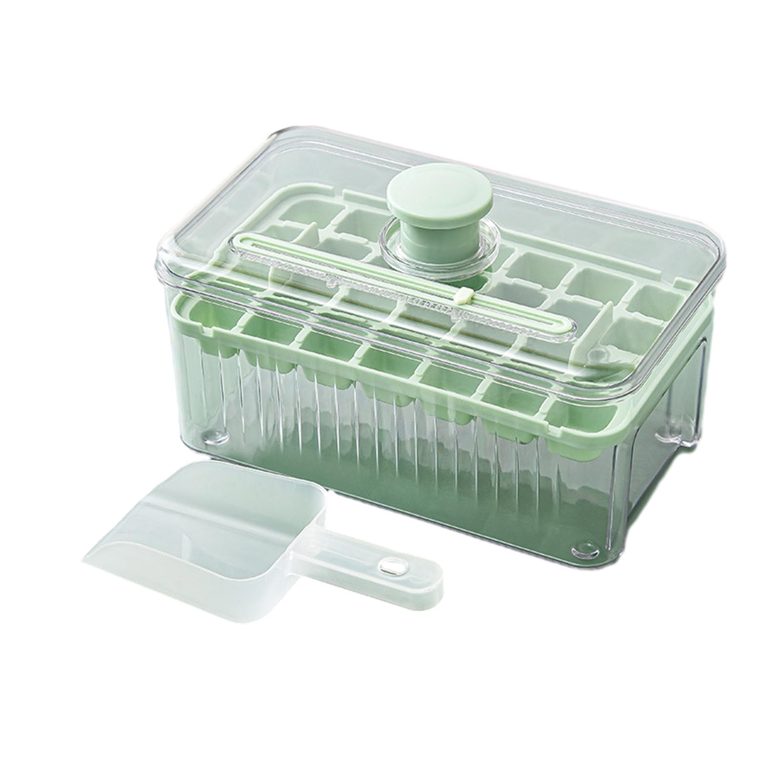 Tsophreniq and Novel Ice Box for Pressing Cube Household Large-capacity Press-out Lattices Storage Box Cube Tray Mold