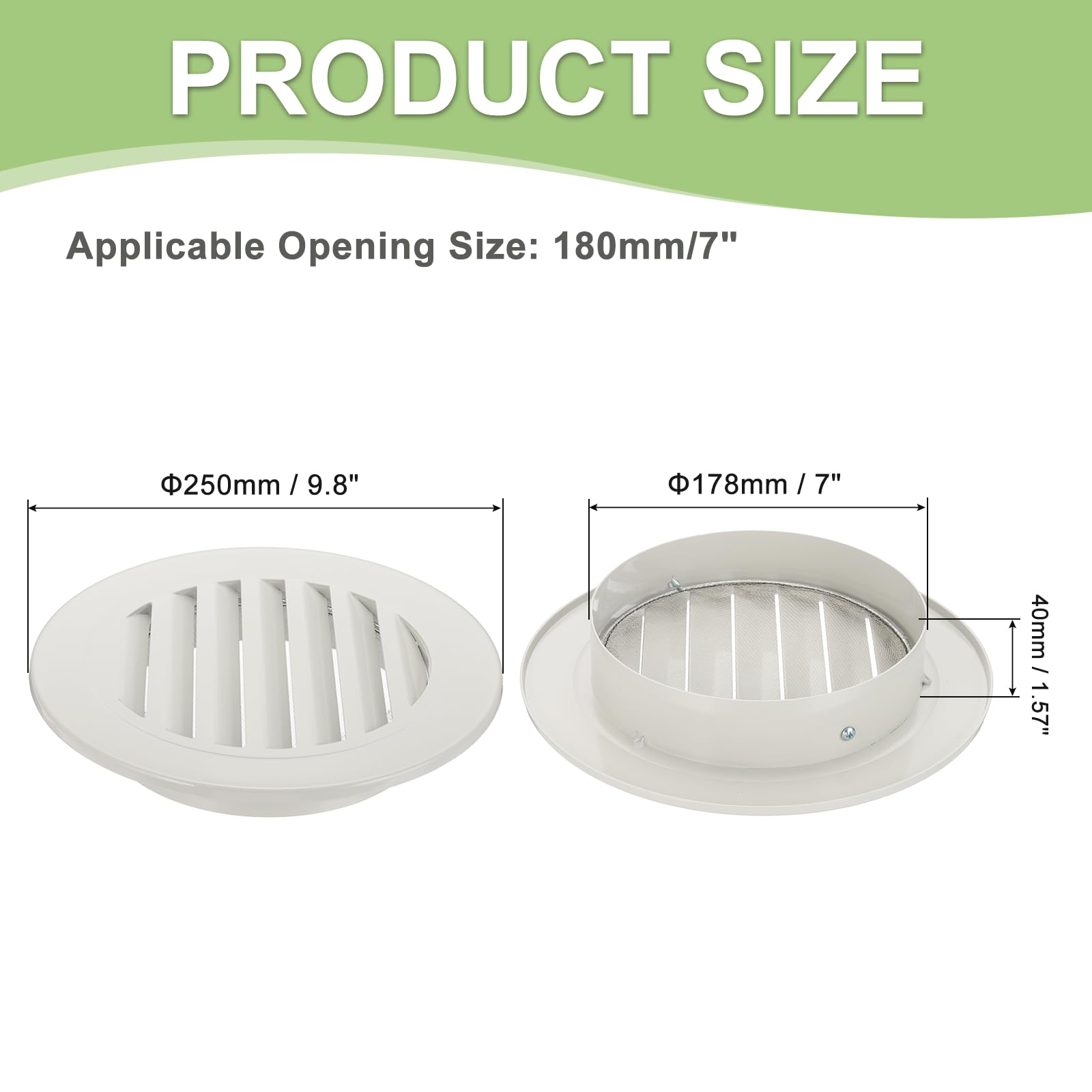 PATIKIL 7 Inch Round Soffit Vent - Image 2