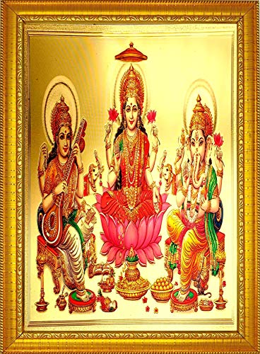 Image of ADA Handicraft Aluminum Plated Wood Photo Frame (35 x 25 x 1 cm, Multicolour)