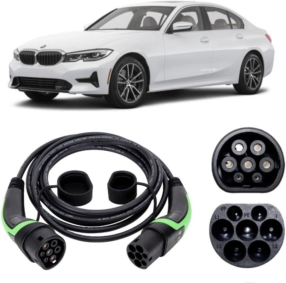 EV Power 10M - BMW 330e Charging Cable - Type 2 to Type 2 Charging Cable – 16amp (3.6kw) for BMW 330e - Type 2 Plug for EV Charging Station – Single Phase