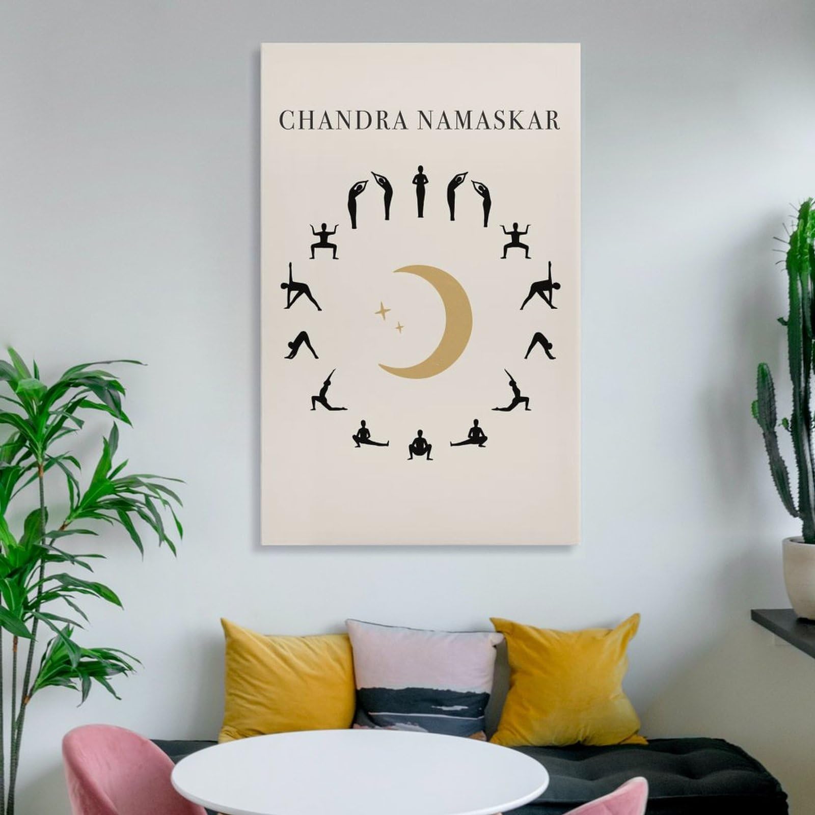 ヨガ太陽礼拝＆月礼拝天体アートタペストリー タペストリー 壁アートホーム バスルーム 寝室 オフィス装飾 プリント芸術作品60  Amazon.co.jp: ヨガ太陽礼拝＆月礼拝天体ポスター1(1) 印刷 ポスター キャンバス ウォールアート 画像 絵画 現代 芸術 壁の絵 け  ソファの背景 ..., image size:1600x1600