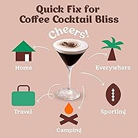 Vista 6 de Craftmix - Mezcla para preparar espresso martini, para 12 cócteles, café real, vegana, baja en carbohidratos, calorías y azúcar, sin OMG, lácteos ni