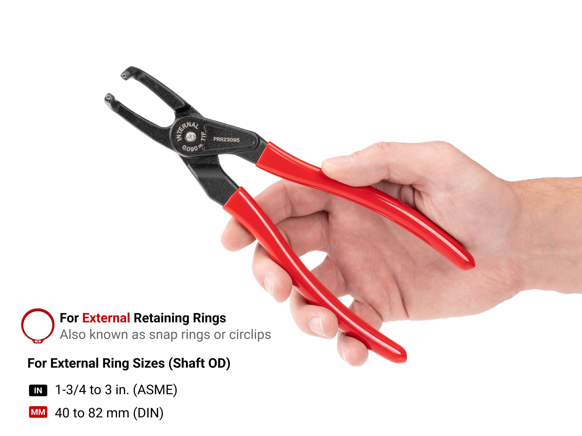 TEKTON Pinze per anelli di fissaggio interni da 9 pollici (punte da 0,2 cm) | PRR23095