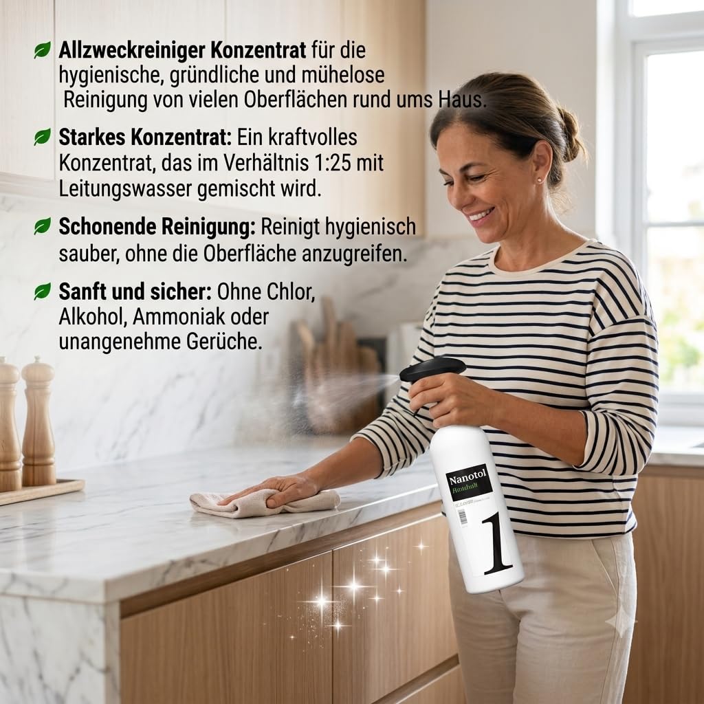 Nanotol Haushalt Cleaner Konzentrat (1:25) - hochwertiger Haushaltsreiniger