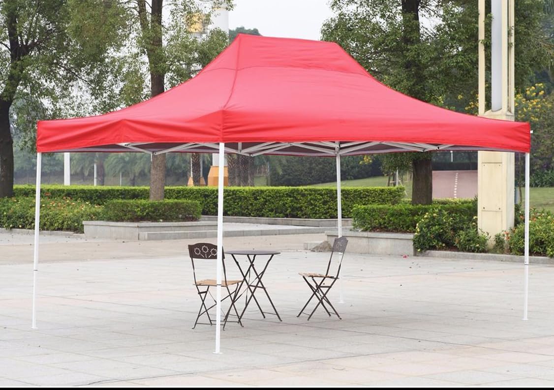 10x15 ft/ 3x4.5 m Garden Pop Up Gazebo Canopy Tent - Outdoor Gazebo Tent, Folding Tent for Outdoor, Lawn, Waterproof & UV Protection Roof (Red)-image-45