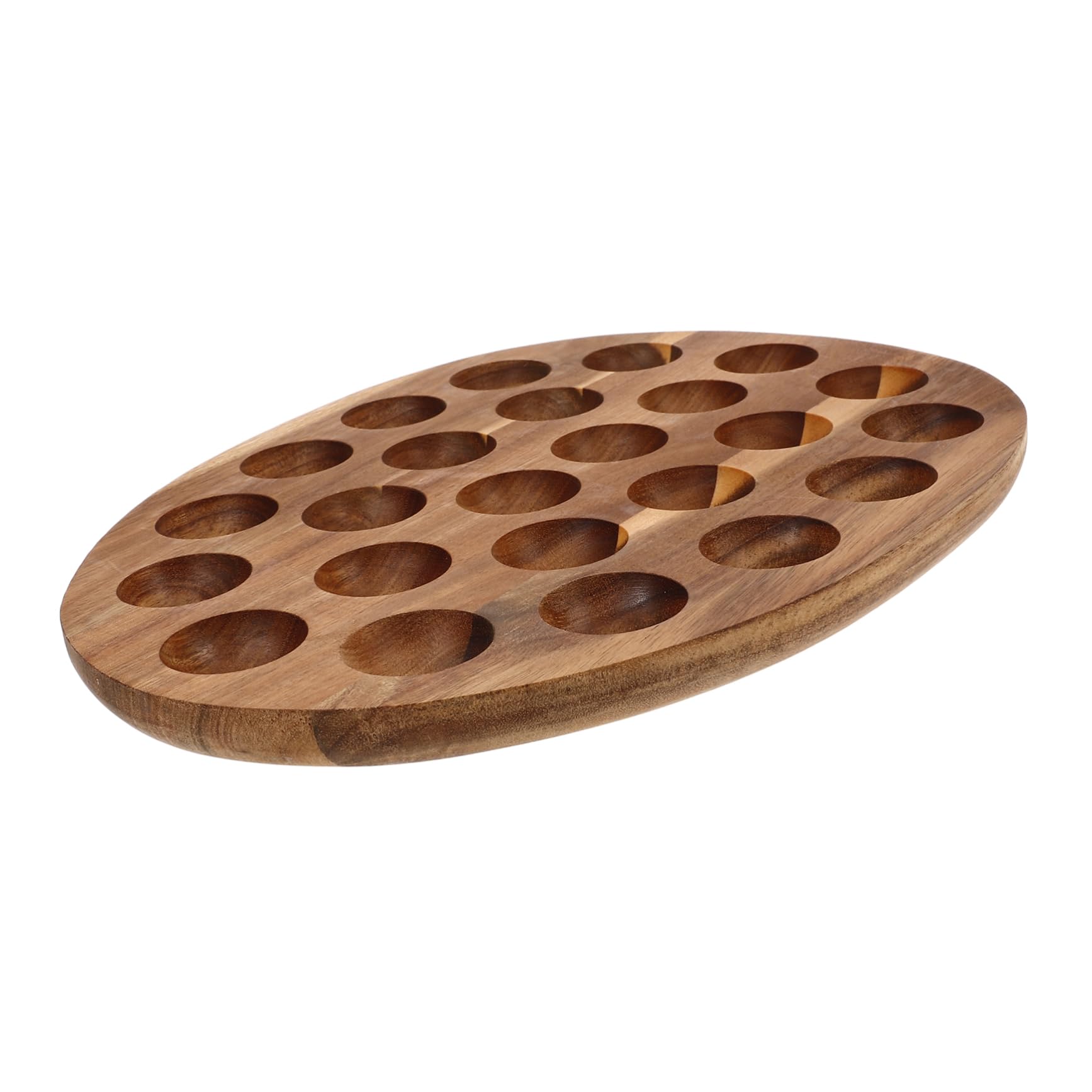 ABOOFAN Huevera De Madera Natural para Nevera 24 Compartimentos, Soporte Organizador para Huevos De Gallina, Bandeja Resistente para Almacenamiento Cocina y Refrigerador