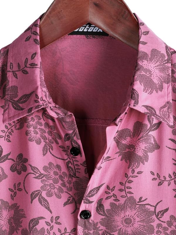 Image of Men's Multi-Coloured Floral Printed Shirt for man | Half Sleeve Cotton Shirt for Men | Summer Shirts for Men