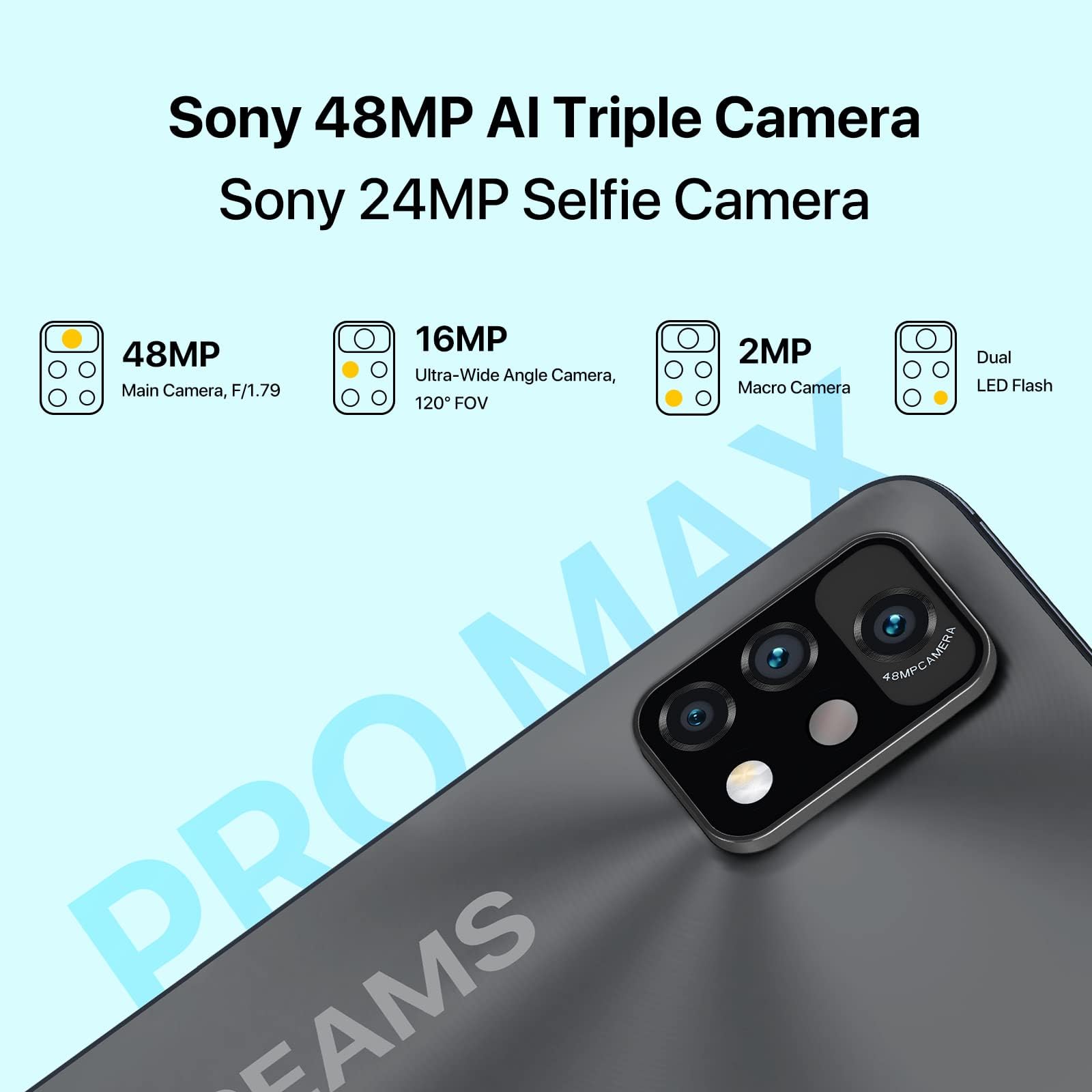 Amazon.com: UMIDIGI A11 Pro Max Unlocked Cell Phone, Helio G80