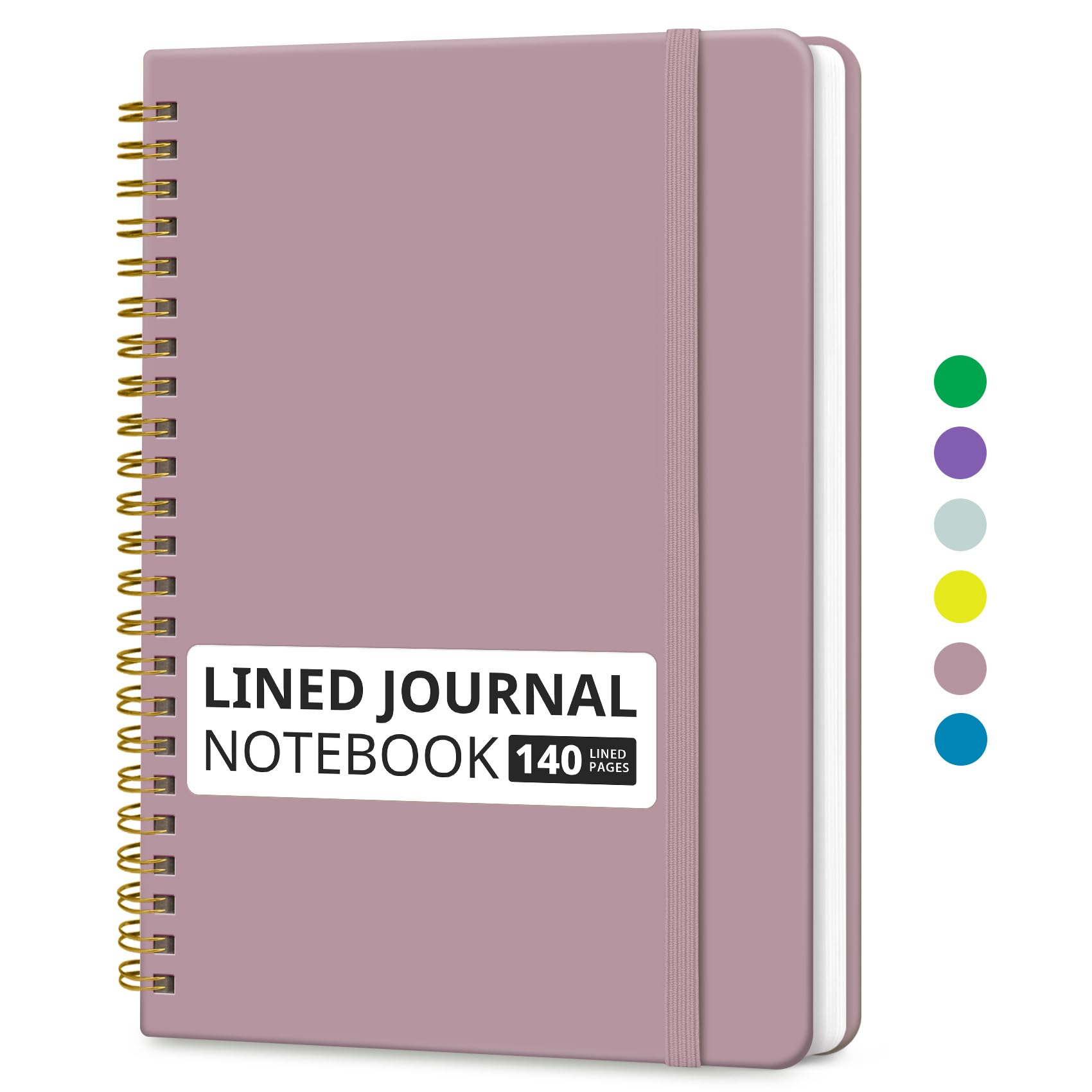 Taja Lined Spiral Notebook for Work, 5.7"x7.9" Spiral Journal College Ruled