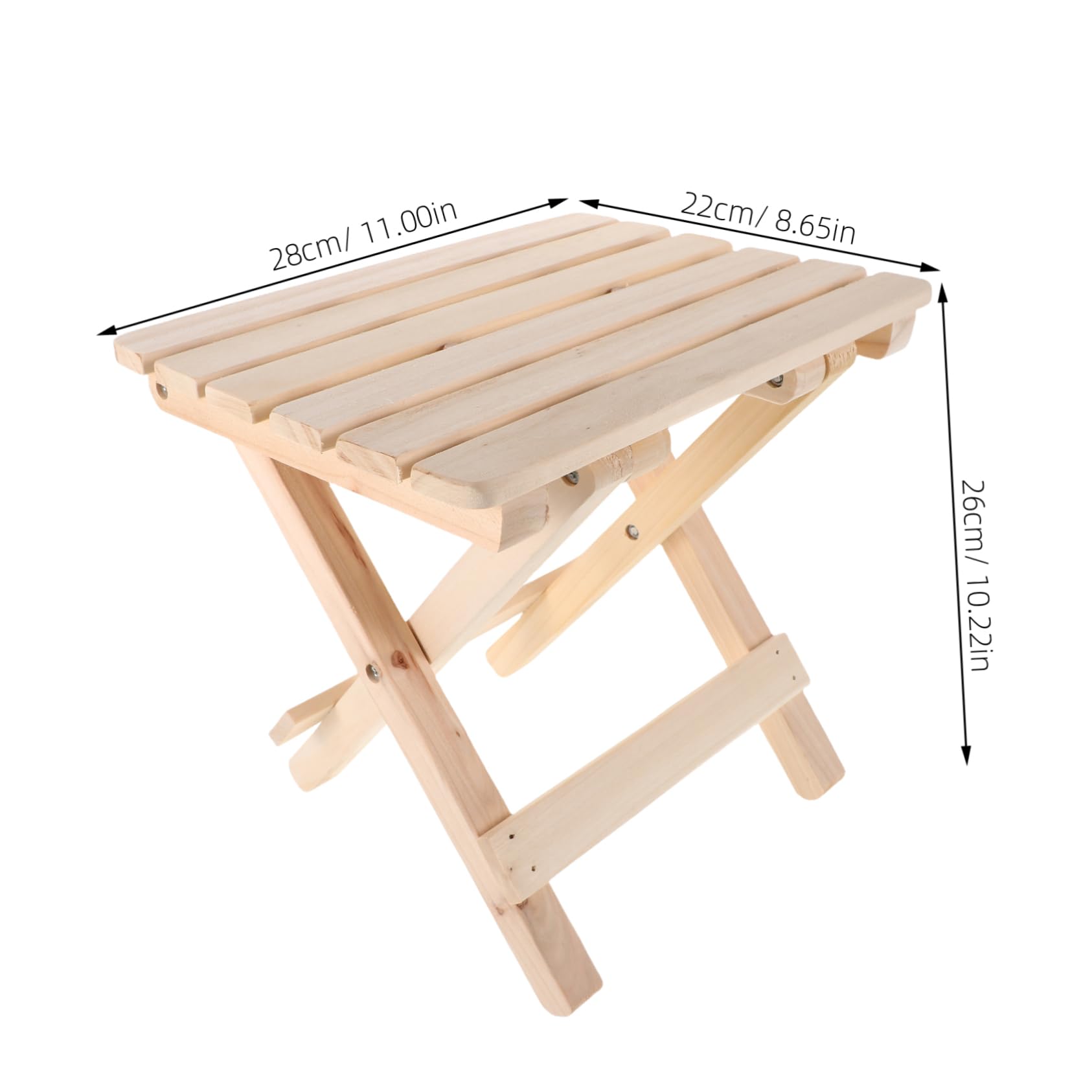 HANABASS Portable Solid Wood Folding Stool Lightweight Camping Chair for Home Use Shower Bench Outdoor Activities Hiking Fishing and Versatile Seating