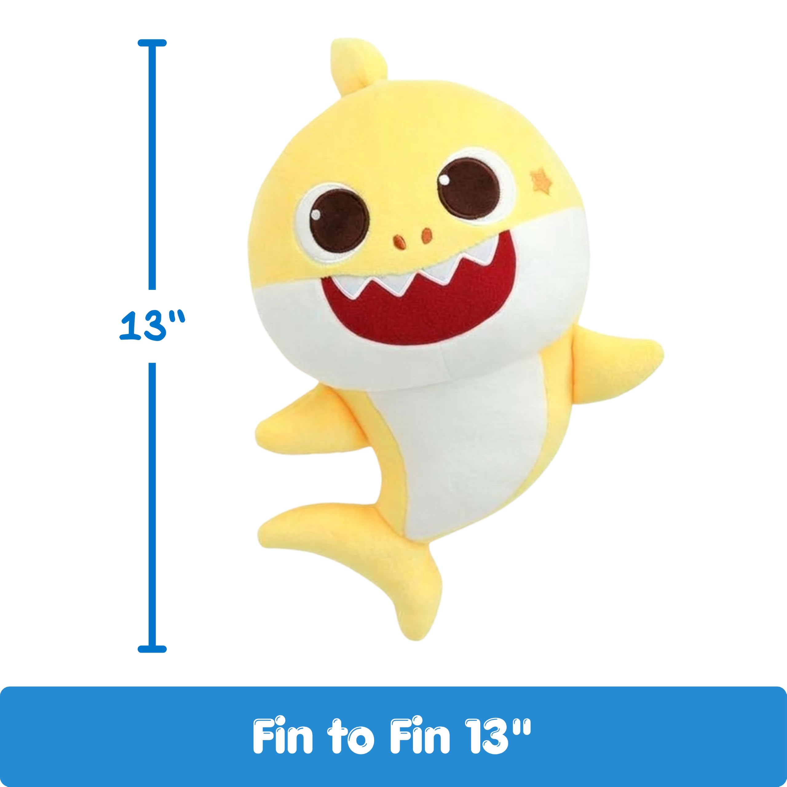 Pinkfong Baby Shark - Peluche interattivo, 33 cm, lavabile, giocattolo musicale interattivo, regalo per neonati e bambini piccoli, dai 18 mesi in su