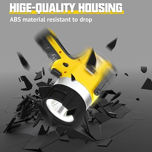 Miniatura 4 de lidefox Proyector recargable de mano de 18 W, linterna impermeable IP67, súper brillante, 3500 lúmenes, con soporte plegable y lente roja desmontable