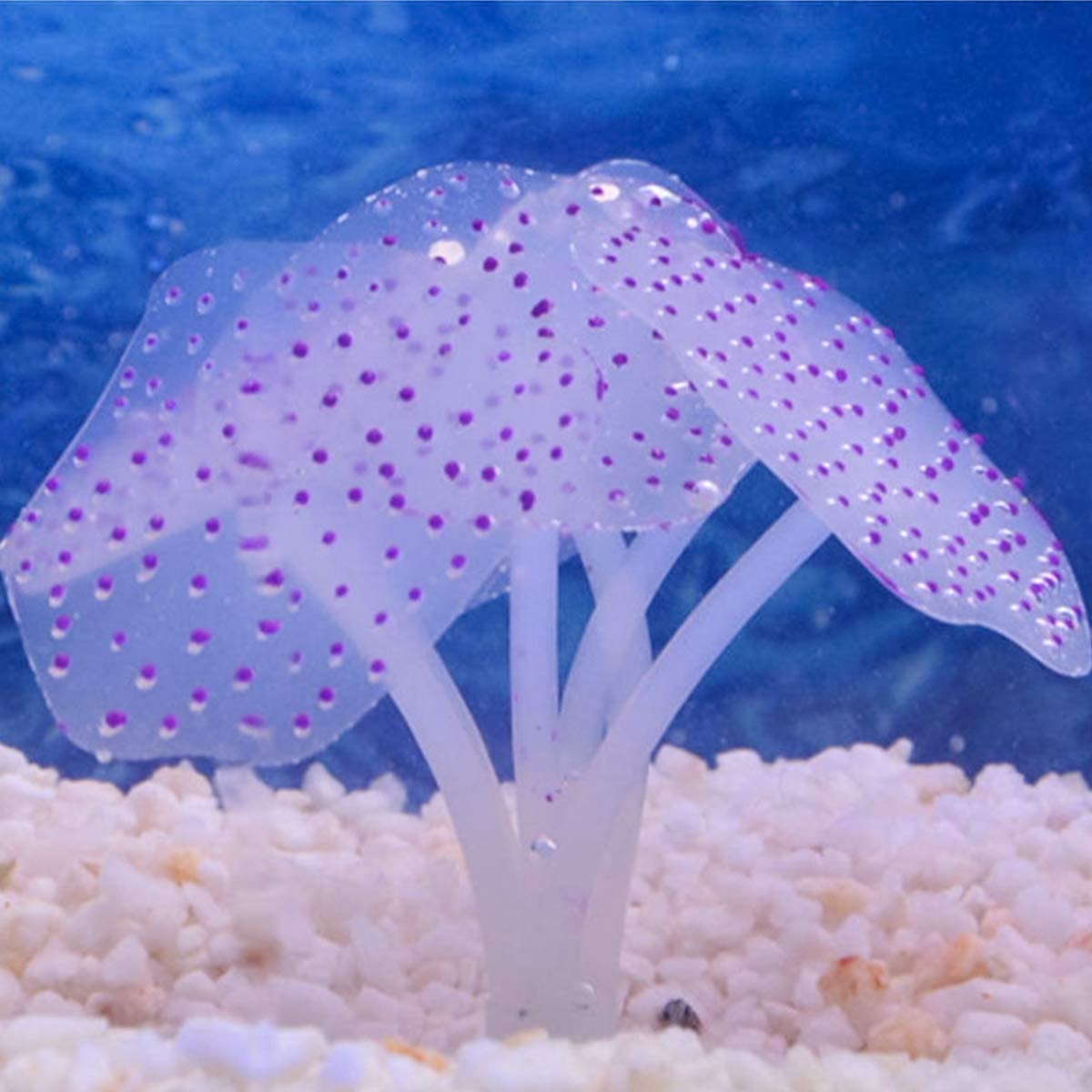 Silicone artificial coral plant decoration aquarium glowing landscape purple
