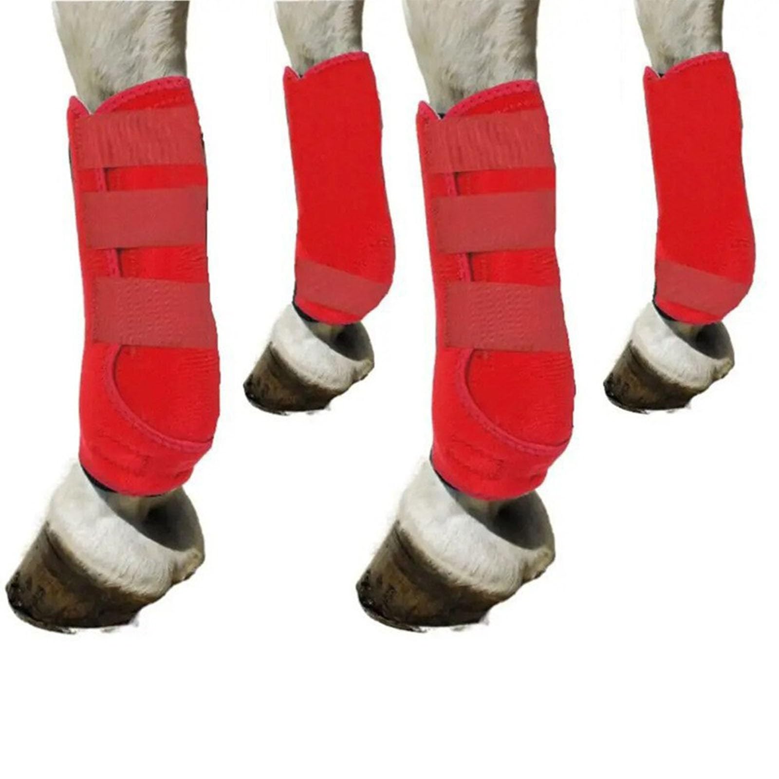 Horse Leg Wraps, Protectores para Caballos, Equestrian Equipment, Horse Racing Leg Guards, Tendon Protector Leg, Guard Equestrian Trail(red,M)