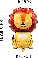 Vista 48 de 9 Pcs Zebra Elephant Jungle Safari Balloons Foil Helium Monkey Lion Zebra Giraffe Leopard Crocodile Bee Fox Shaped Animal Balloons for Wildlife