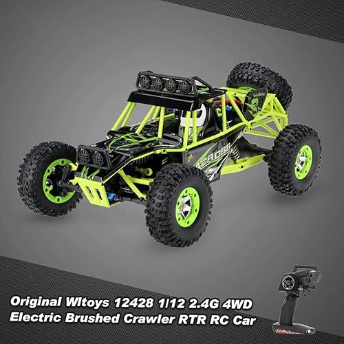 Miniatura 5 de WLtoys 12427 12428 2.4G 112 4WD Crawler Control remoto RC Car con luz LED Dos baterías Buggy Vehículo Camiones Juguetes Niño (12427 1 * 1500)