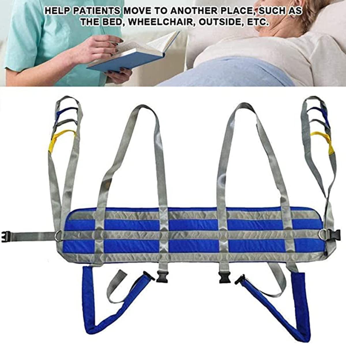 XYEJL Imbracatura Universale Comfort, Imbracatura di Sollevamento Paziente Completa, Nastro Scorrevole Assistito dal Paziente, per Infermieri, Anziani, Disabili,L
