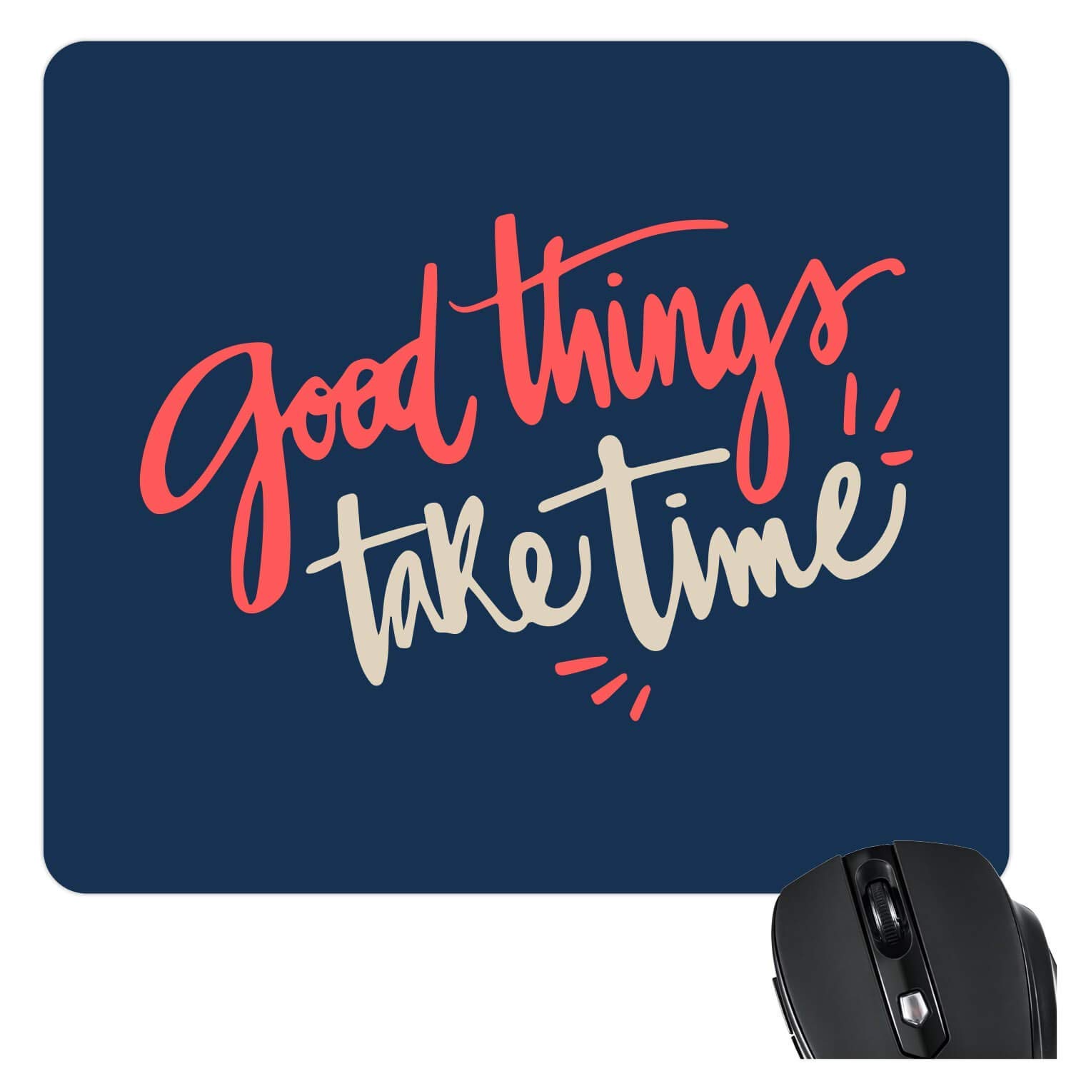 TheYaYaCafe Motivational Quote Printed Mouse Pad for Computer Accessories, PC, Laptop - Good Things Take Time (B07JVKNP41) Amazon Price History, Amazon Price Tracker