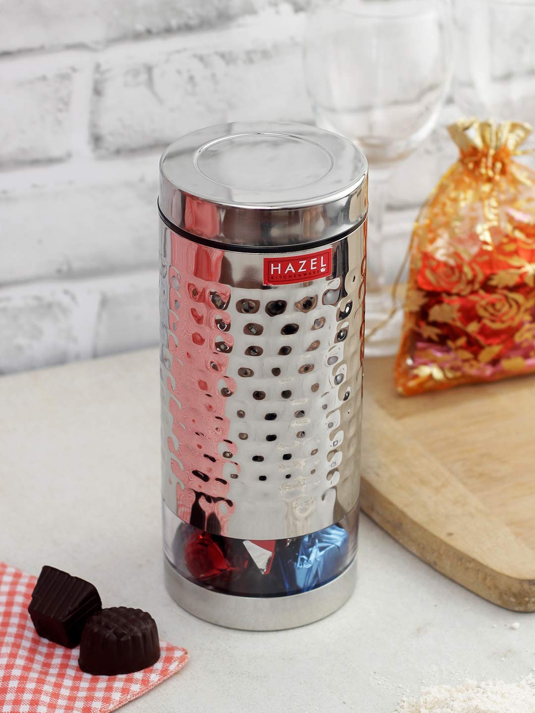 Transparent Stainless Steel Storage Jar - 1000ml -1 Transparent Stainless Steel Storage Jar - 1000ml -1