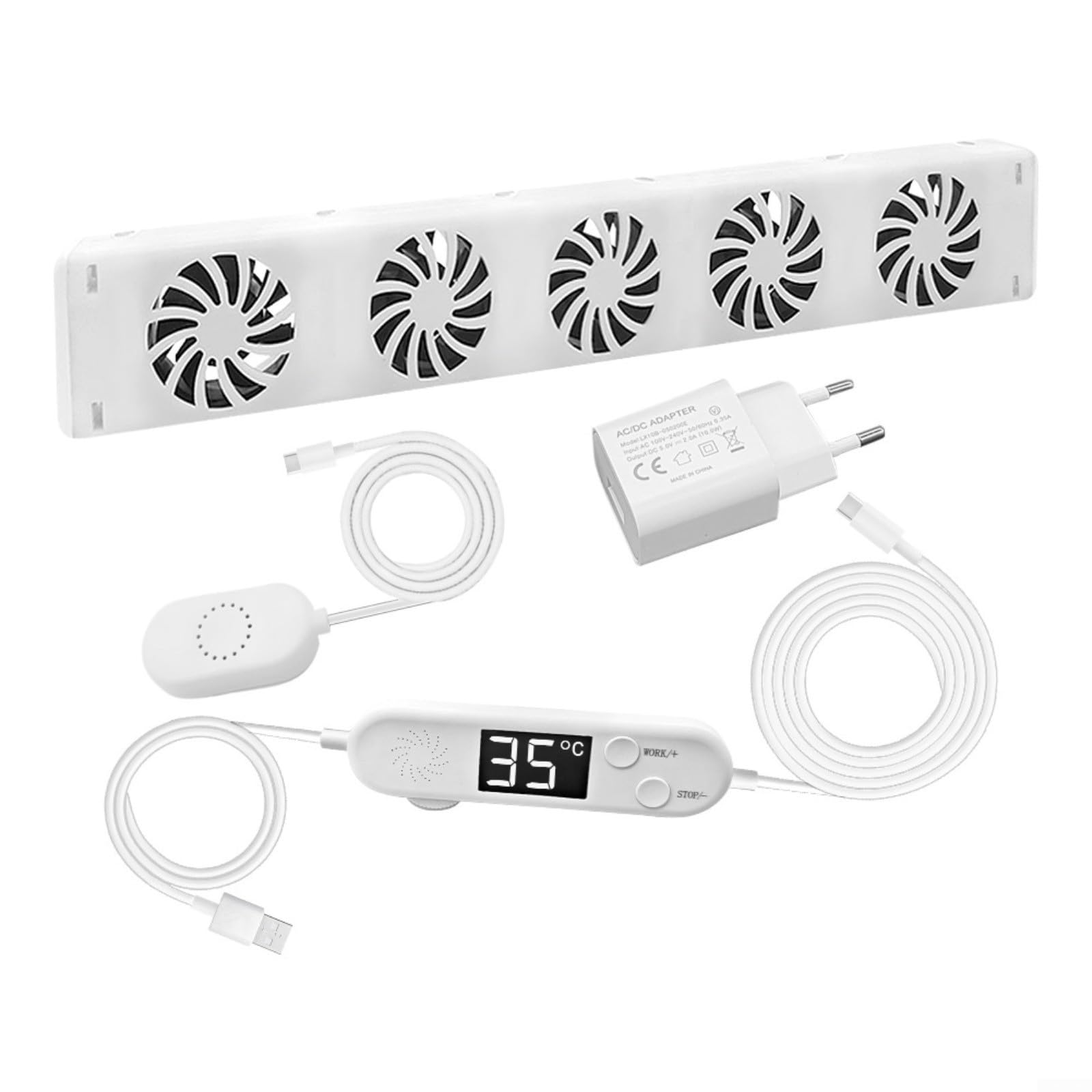 Ventilador de radiador 3.0, radiador inteligente, amplificador de ventilador, dispositivo inteligente con velocidad ajustable, funcionamiento silencioso y ahorro de energía (MXRV-25-201)