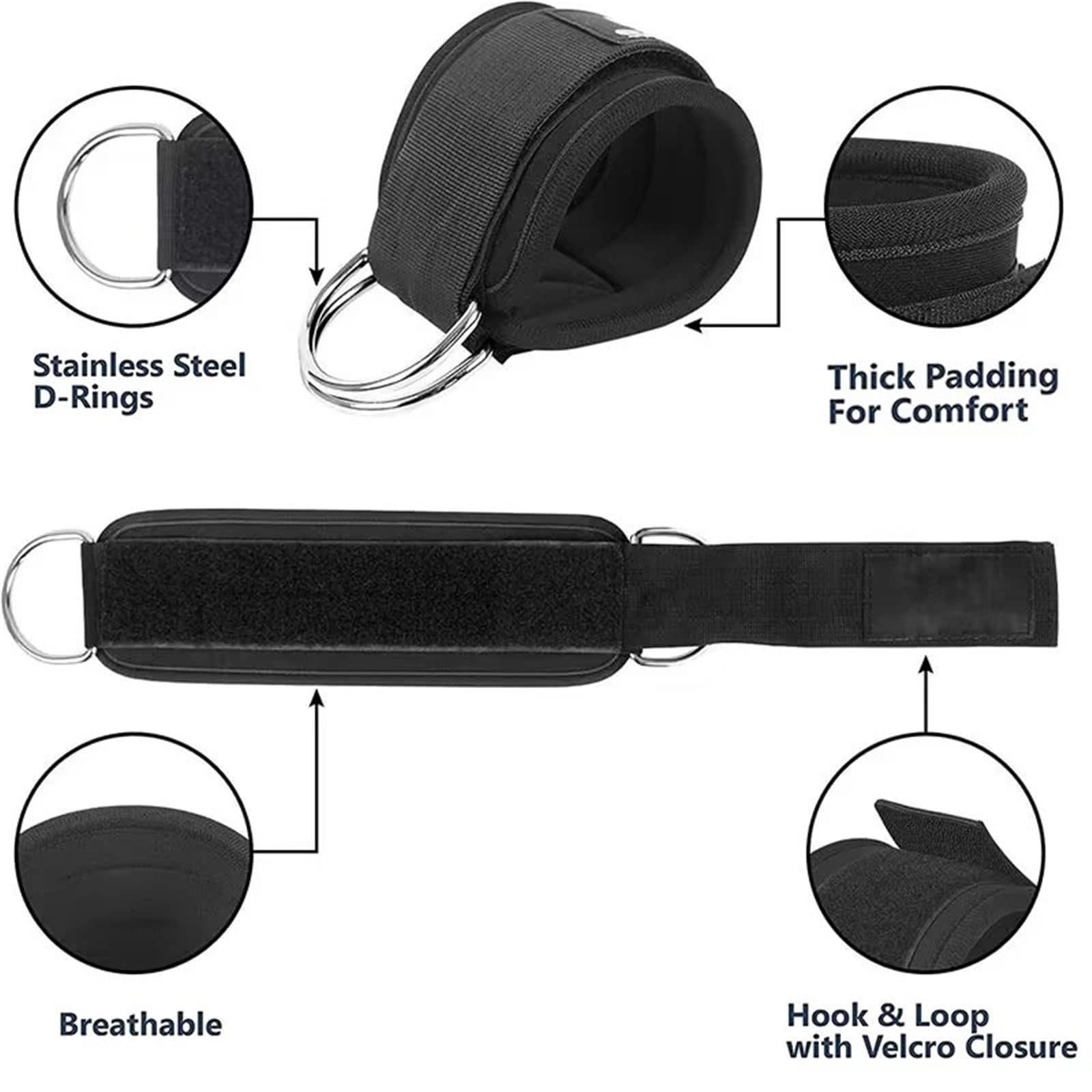 FitnessbäNder Knöchelriemen-Widerstandsbänder-Set | Fitness-Workout-Übungsgeräte Yoga-Gummiband for Fitnessstudio-Mann-Frau