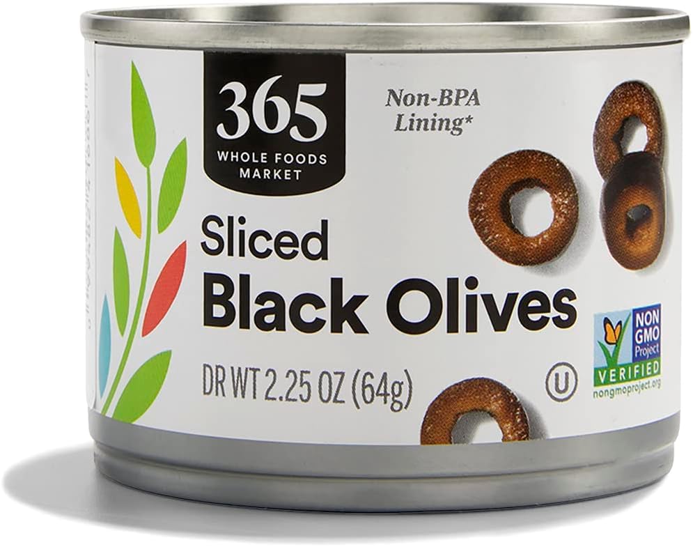 365 by Whole Foods Market, Ripe Sliced Olives, 2.25 Ounce (Pack of 6)