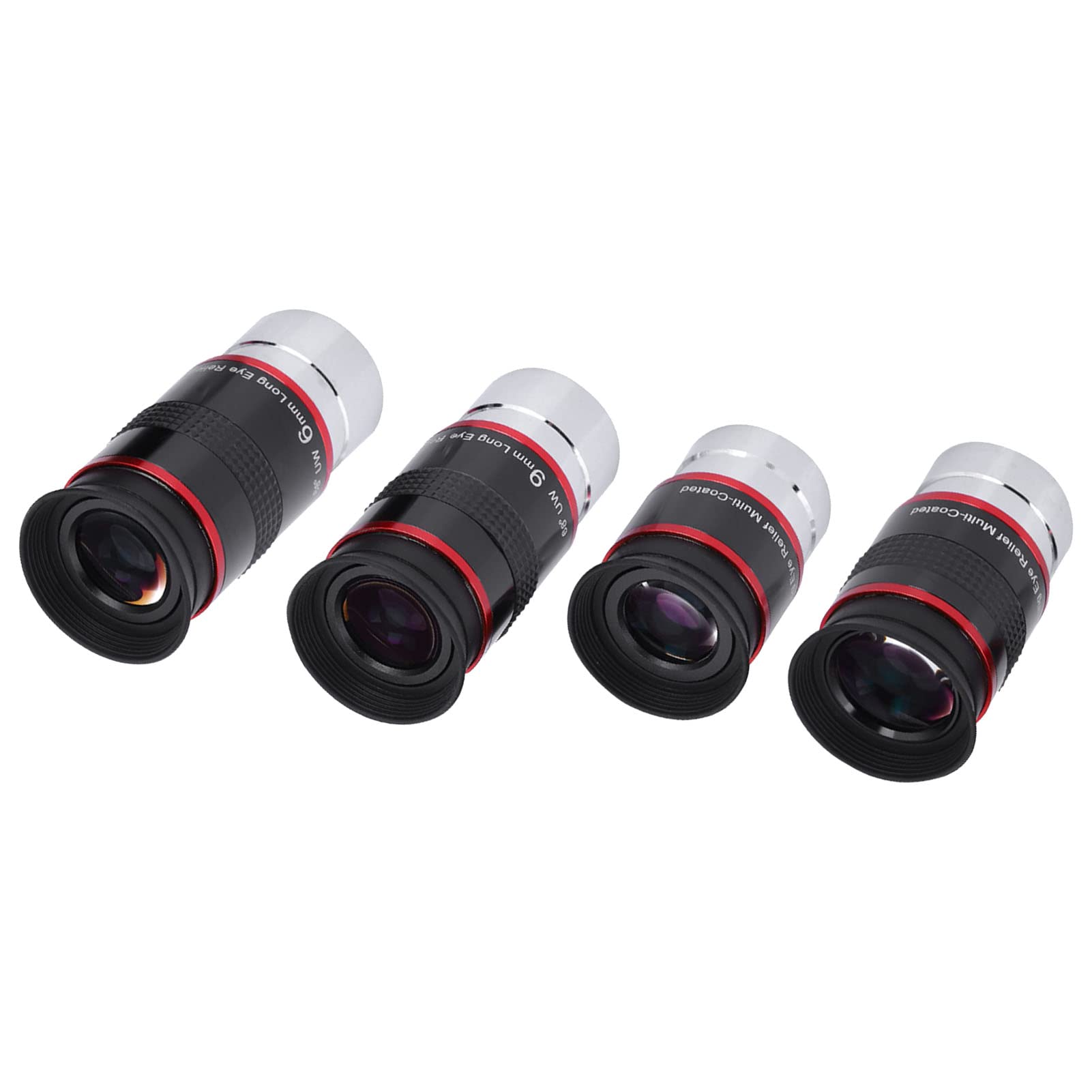 Cryfokt Kit de Ocular FMC de ángulo Ultra Gran Angular para Telescopio, Juego de Ocular de 1,25 Pulgadas y 68° para Vistas Amplias, Barril de Aluminio para Imágenes Nítidas y Contraste, Negro, 1