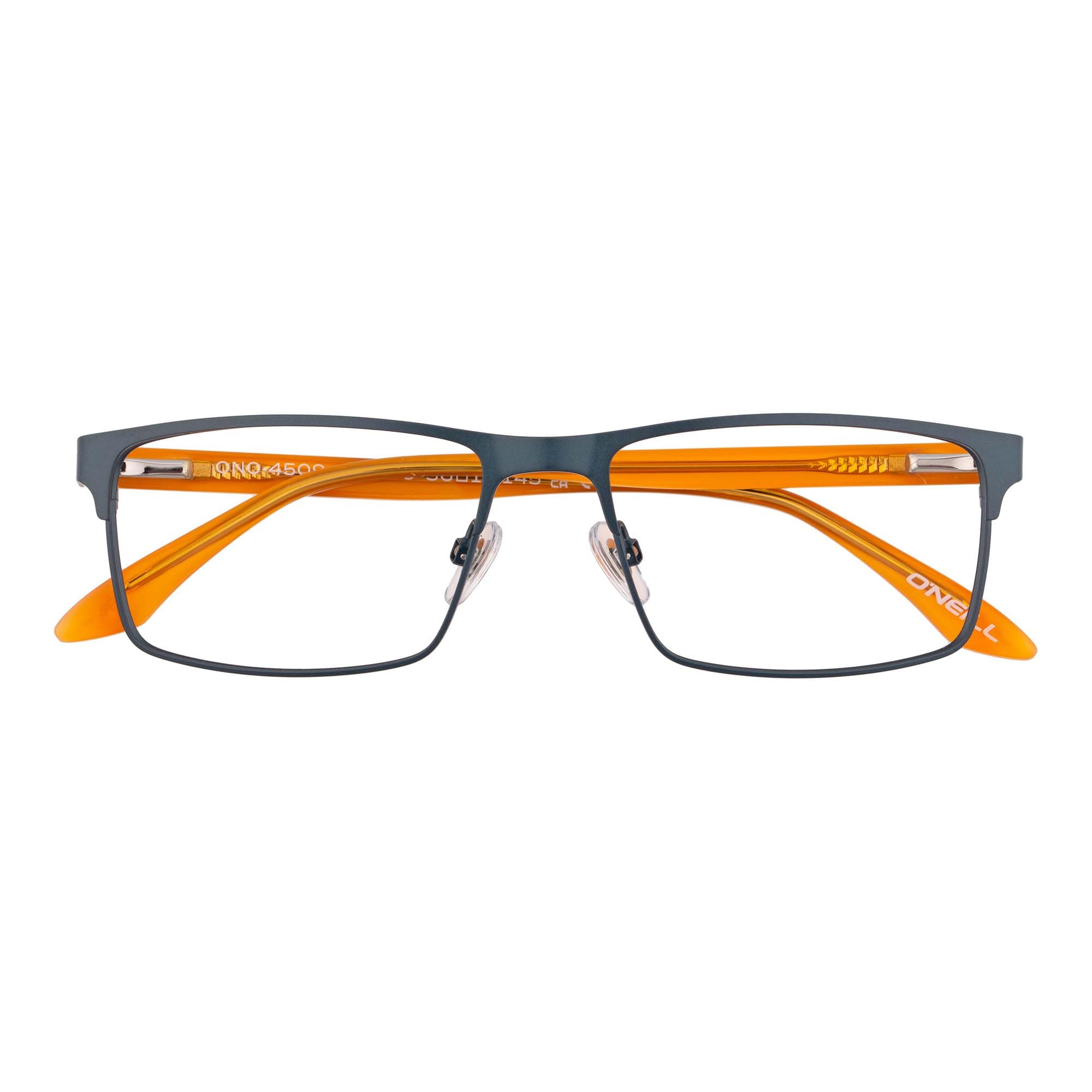 O'Neill Brille mit Sehstärke für Herren optional mit Sonnenbrillentönung oder Blaulichtfilter, Rechteckig, gefertigt aus Edelstahl (inklusive Brillenetui)