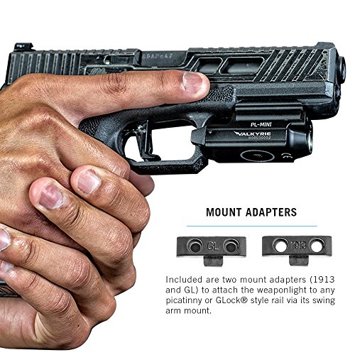 Olight Bundle PL MINI Valkyrie Rechargeable Flashlight Cree LED 400 Lumen with magnetic usb charger and patch