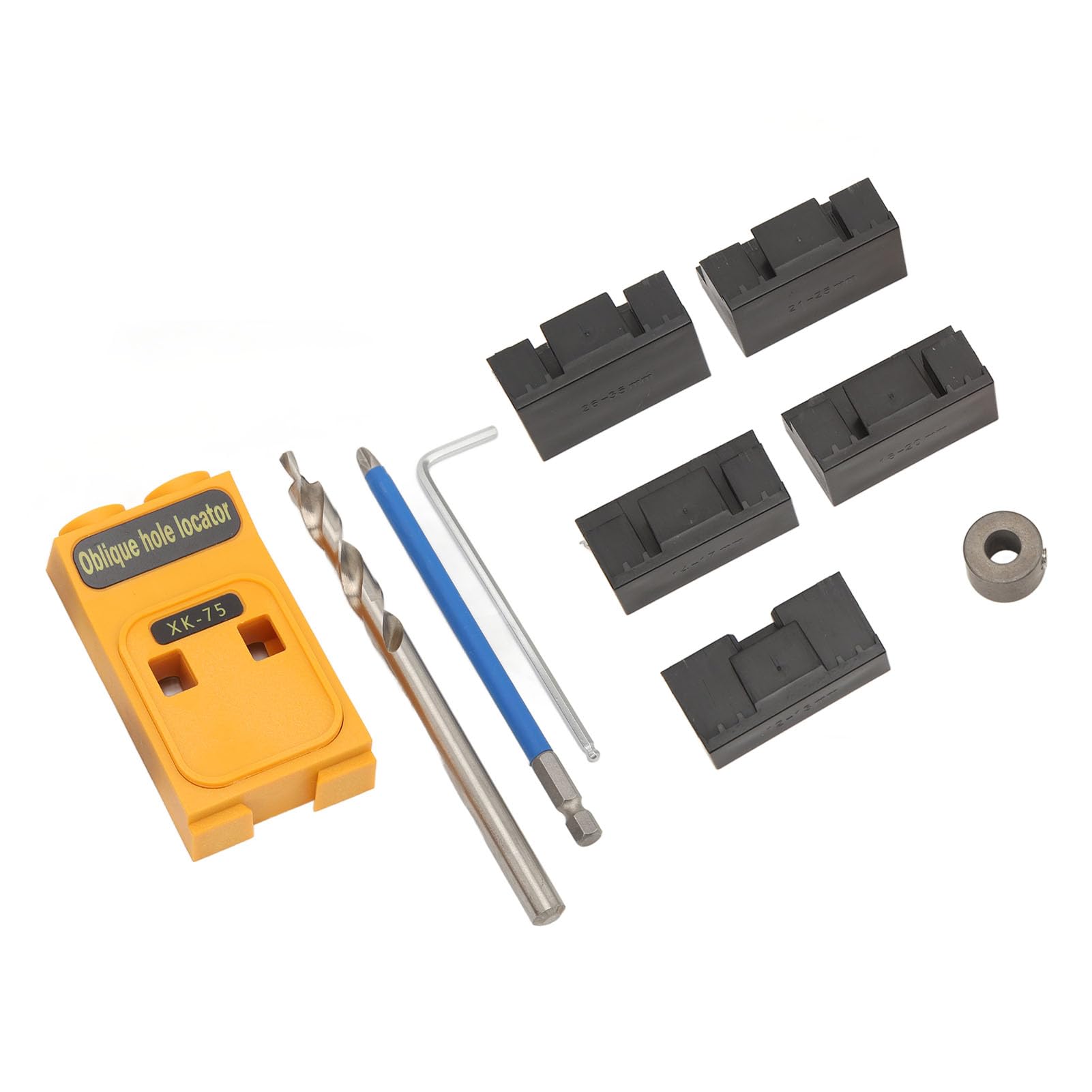 Kit con Portapiezas con Orificios Kit de de Plantilla de Madera de 2 Orificios Mini Juego de Herramientas para Trabajar la Madera para Proyectos de Carpintería