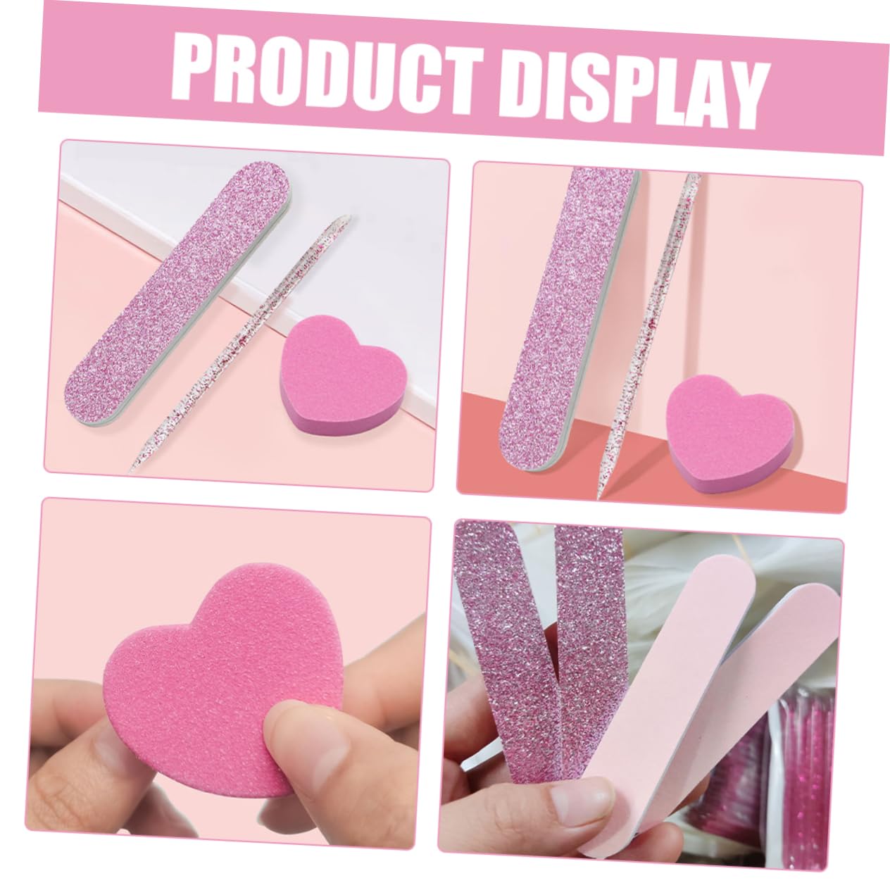 Healeved 100sets Kit Manicure Professionale Con Buffer Unghie Blocchi Lucidanti e Strisce Per Unghie Leggero e Compatto Per Uso Domestico e Salone
