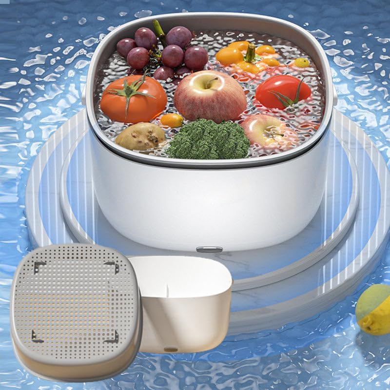 Frutas y verduras purifican lavadora, lavadora eléctrica de frutas y verduras por ultrasonido, utilizando tecnología de purificación de iones OH,