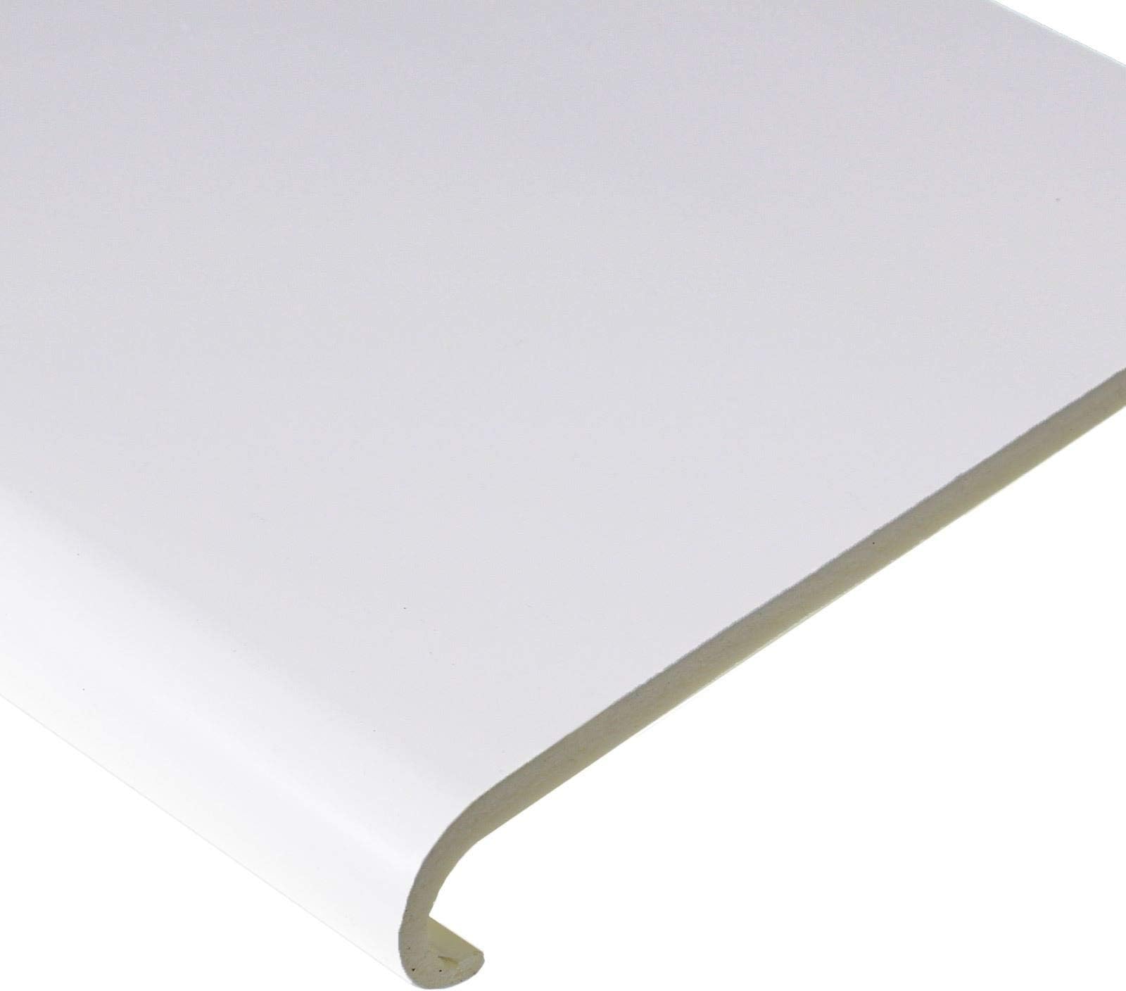 White Bullnose Window Board Capping Cover (1.25m Long) - 240mm