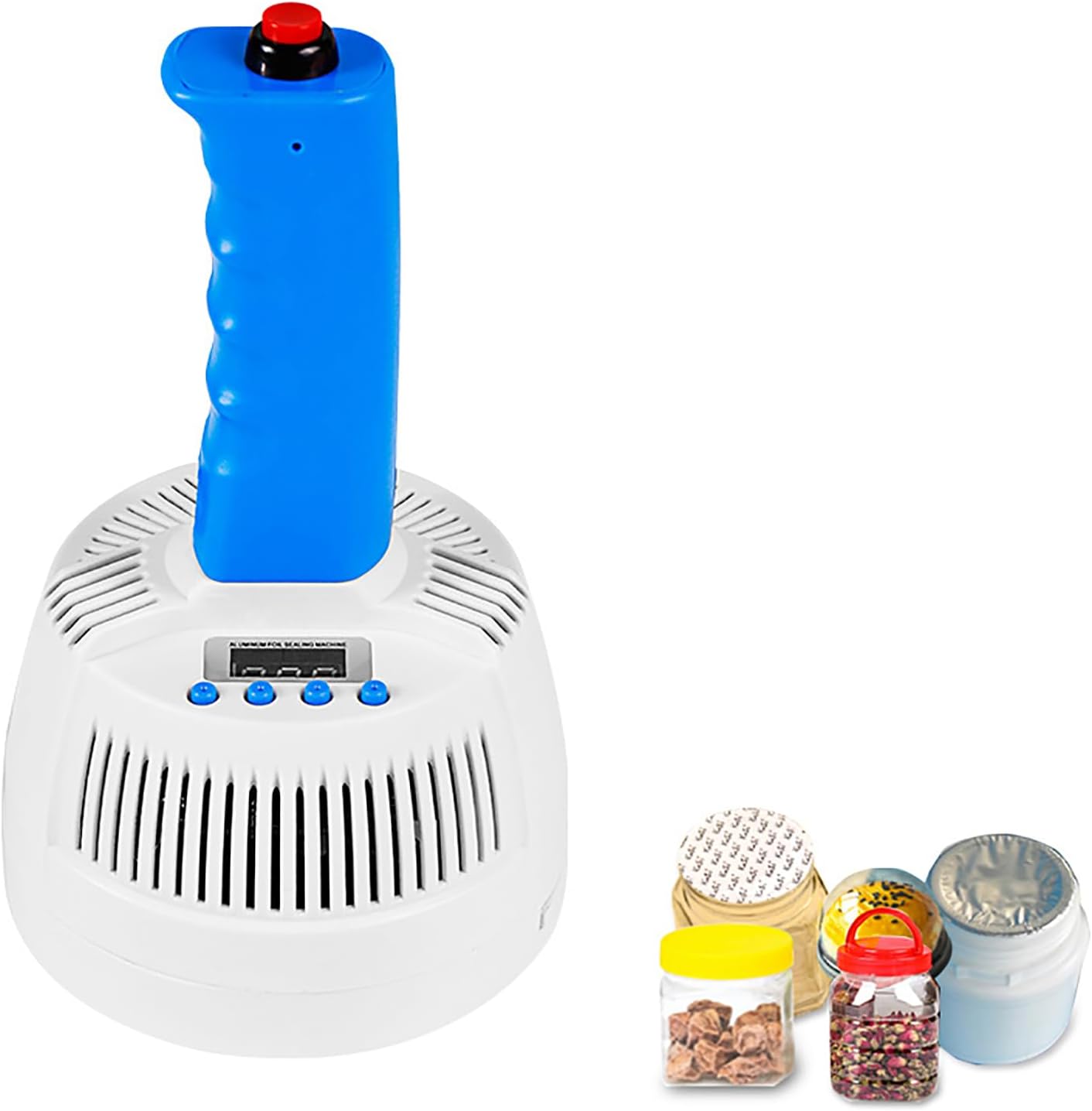 Handy Induction Sealer - 20-100mm Diameter Adjustable, 5 Power Levels (100-500W) & Digital Timer for Plastic/Glass Bottle Caps